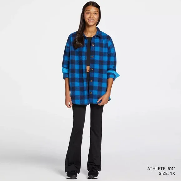 NWT DSG Girls' Plaid Shacket - Picture 7 of 9